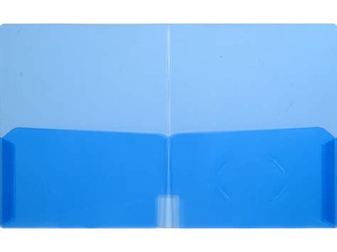 Clear 2-Pocket Plastic Folder, Clear Blue Plastic Folder