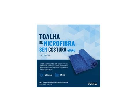 Toalha De Microfibra Sem Costura Gsm X Corte Laser Vonixx