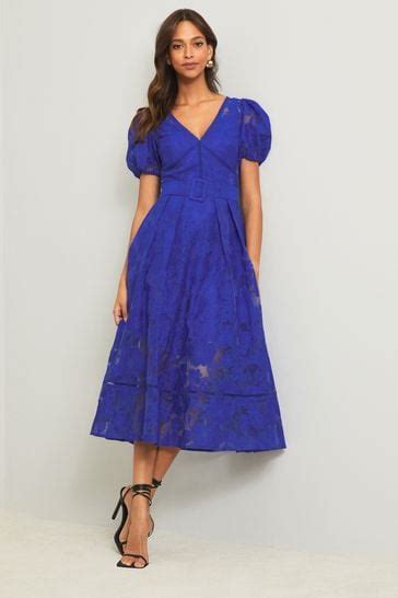 Buy Lipsy Premium Burnout Belted Skater Midi Dress From Next Ireland