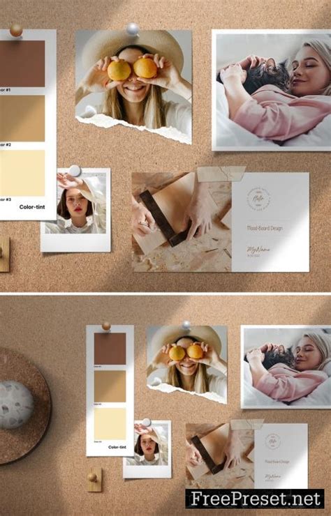 Moodboard Mockup For Creative Photography Portfolio And Showcase