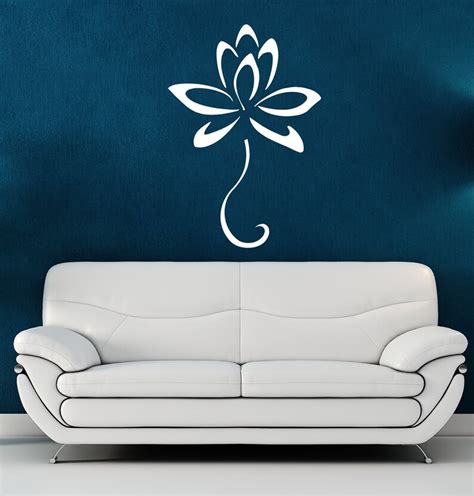 Lotus Wall Decal Lotus Flower Yoga Wall Decals Vinyl Etsy