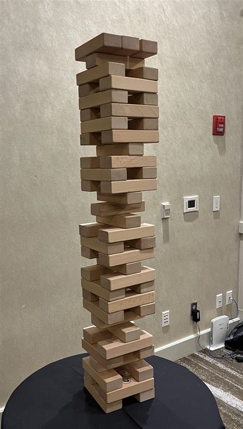 Played jumbo Jenga to a draw today… : r/mildlyinteresting