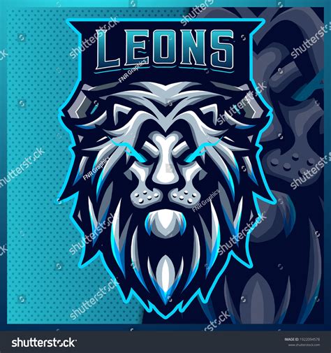 Lion Mascot Esport Logo Design Illustrations Stock Vector Royalty Free