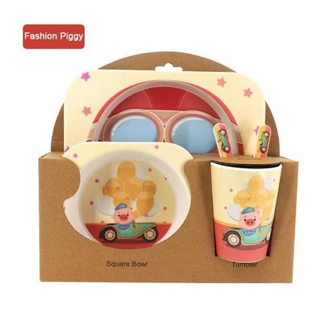 Assiette Plateau Repas Fashion Piggy Vaisselle Pour Enfants Pi Ces