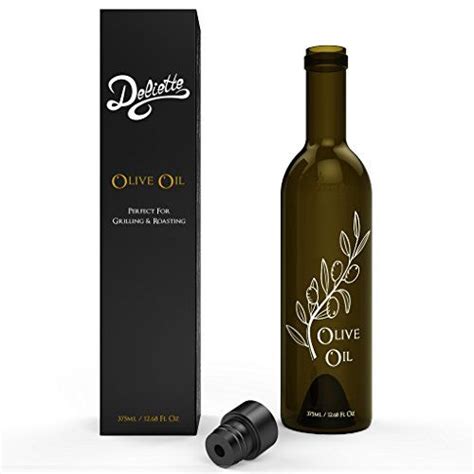 Olive Oil Bottle Dispenser And Pourer With Plastic Pour Tap Spout 375ml