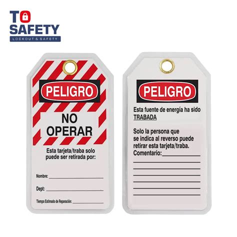 Tarjeta Etiqueta De Bloqueo No Operar En Pvc Ts Lt To Safety