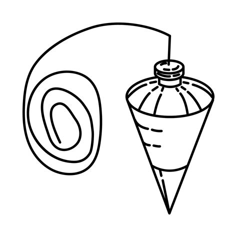 Plumb Bob Icon Vector Doodle Hand Drawn Or Outline Icon Style 4271962