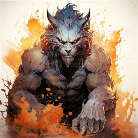 wolf werewolf Halloween illustration artwork scary horror isolated ...