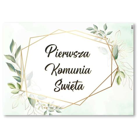 Plakat Komunia Ihs Eukaliptus Mi Towa Geometria X Cm Arena Pl