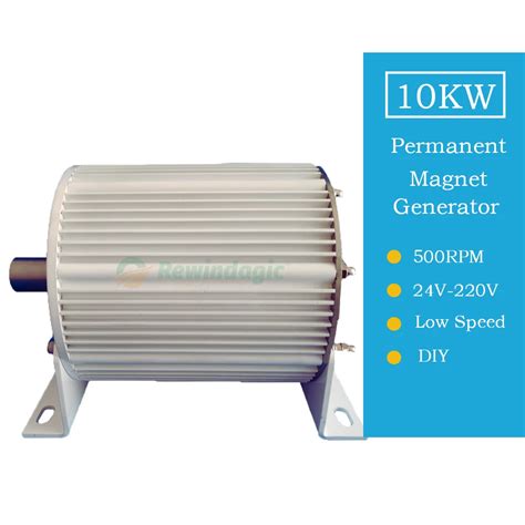 10000w 10kw Low Speed Start 96v 220v 380v Gearless Permanent Magnet Generator Ac Alternators Use