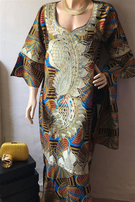 Embroidery Ankara Kaftan Kaftan Dress Wax Ankara Boubou African Dress Etsy