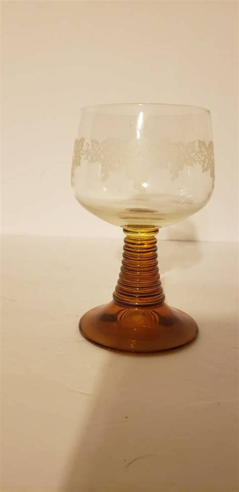 Vintage Amber Roemer Beehive Glass Etsy