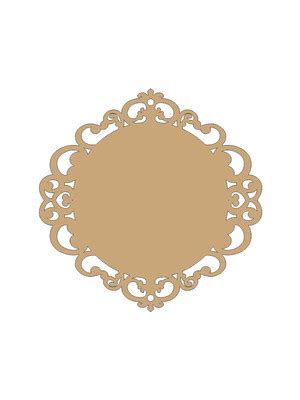 Placa Arabesco Mdf Oval 20x20cm Cod 26596 N60 Compre Produtos