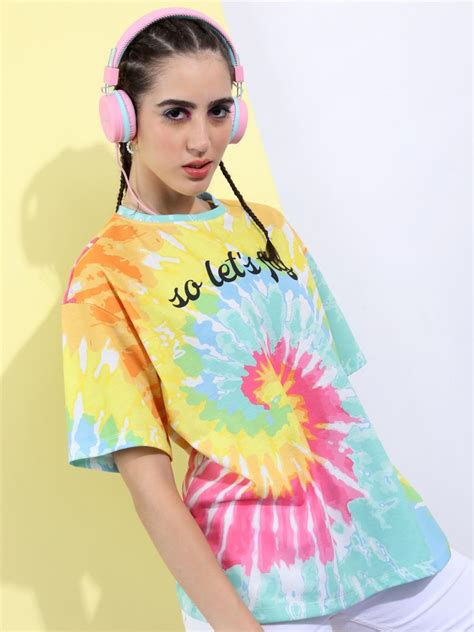 Buy Tokyo Talkies Multi Printed Oversized Round Neck T Shirt For Women Online At Rs329 Ketch