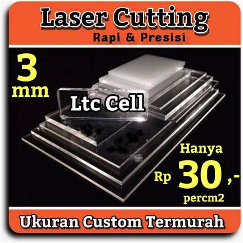 Jual Acrylic Bening Custom 3mm Rp 30 Akrilik Lembaran Potong Laser