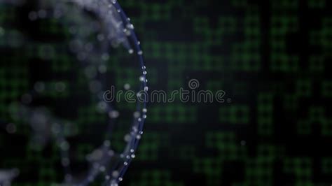 Digitalization Concept Abstract Green Squares Background And Plexus