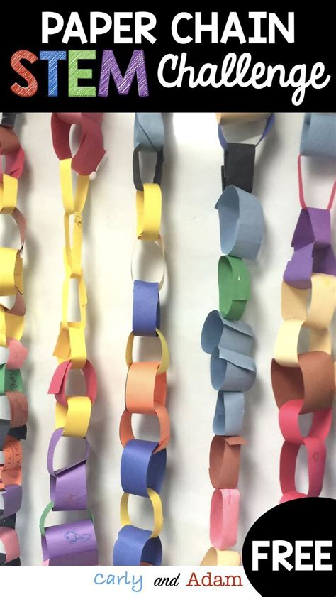 Free Stem Activity Paper Chain Stem Challenge Elementary Stem