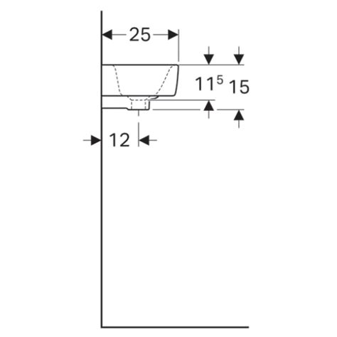 Раковина 50x25 см Geberit Renova Compact 276250000 арт 276250000