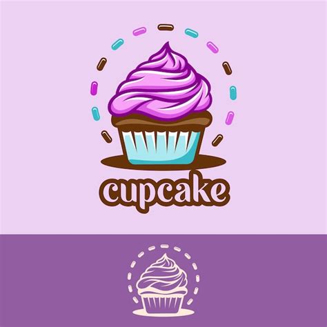 Vetor De Logotipo De Sobremesa De Cupcake Vetor Premium