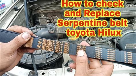 How To Check And Replace Serpentine Belt Toyota Hilux YouTube