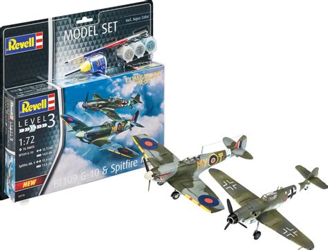 Revell Model Set Combat Set Bf G Spitfire Mk V Pienoismalli