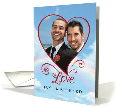 Gay Civil Union Announcement Love Is In The Air Card Gay Cards