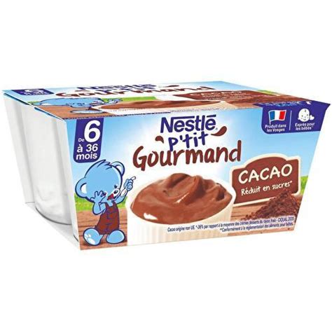 Nestlé P tit gourmand Crème dessert chocolat dès 6 mois