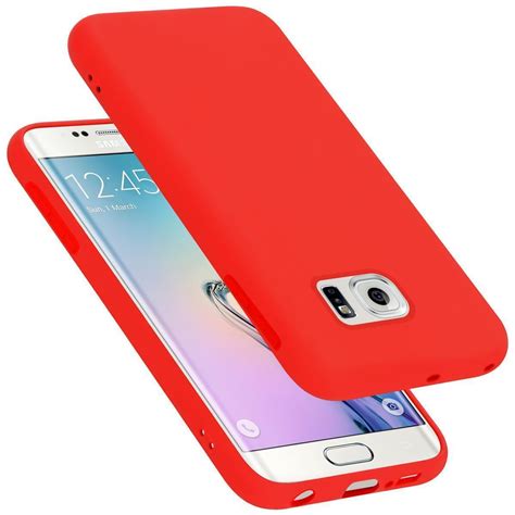 Samsung Galaxy S6 EDGE silikondeksel case rød Elkjøp Elkjøp