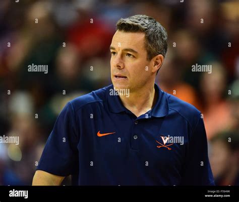 Virginia Head Coach Tony Bennett During The Ncaa Basketball Game Between The George Mason