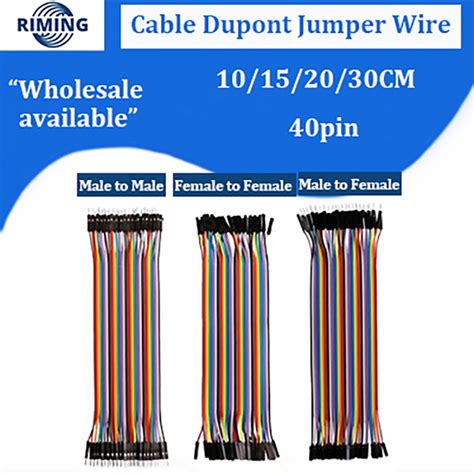 40pin Cable Dupont Jumper Wire Dupont 10 15 20 30CM Male To Male Female