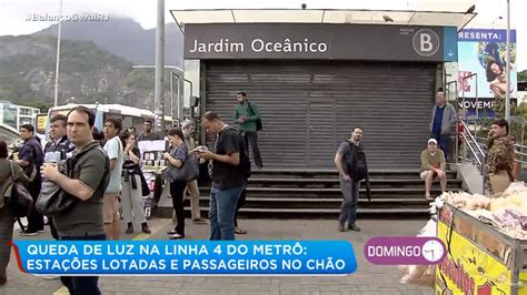 Rj Queda De Luz Interrompe Funcionamento Da Linha Do Metr