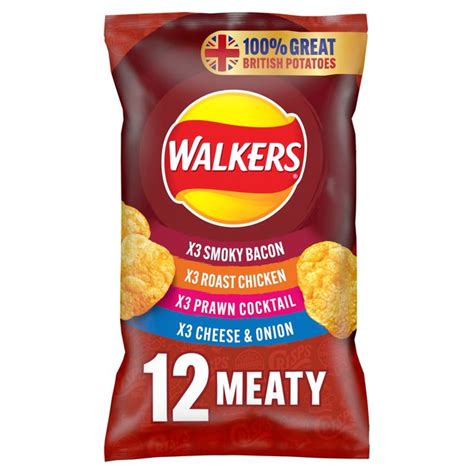 Walkers Meaty Variety Multipack Crisps Morrisons