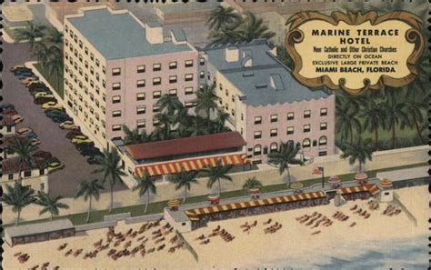 Marine Terrace Hotel Miami Beach, FL Postcard