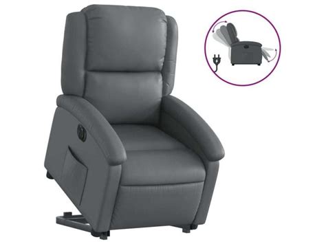 Fauteuil Inclinable Lectrique Gris Similicuir Conforama