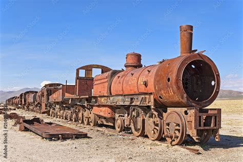 Old Train In The Train Cemetery Cementerio De Los Trenes Uyuni