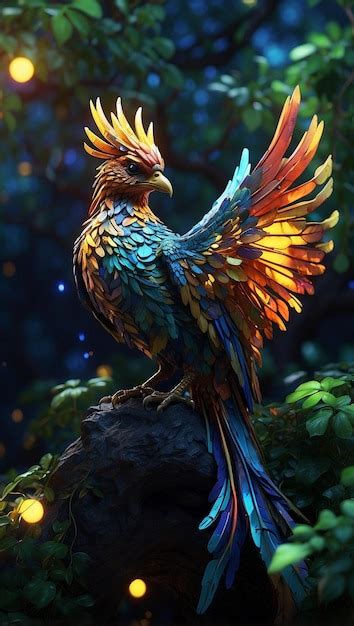 premium photo phoenix bird