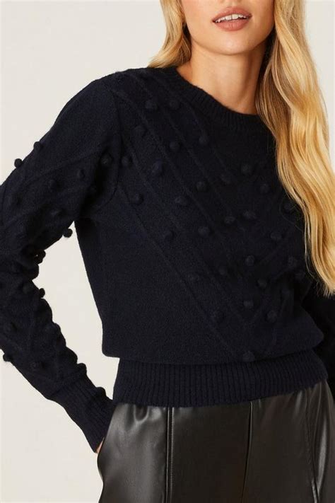 Jumpers And Cardigans Puff Sleeve Bobble Detail Jumper Dorothy Perkins