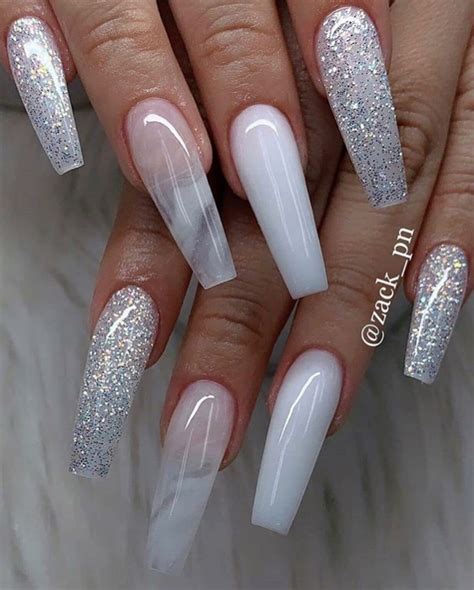 White And Silver French Tip Nails From Classic To Contemporary