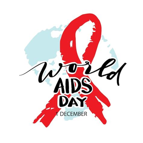 Premium Vector World Aids Day Vector Illustration With Red Ribbon And