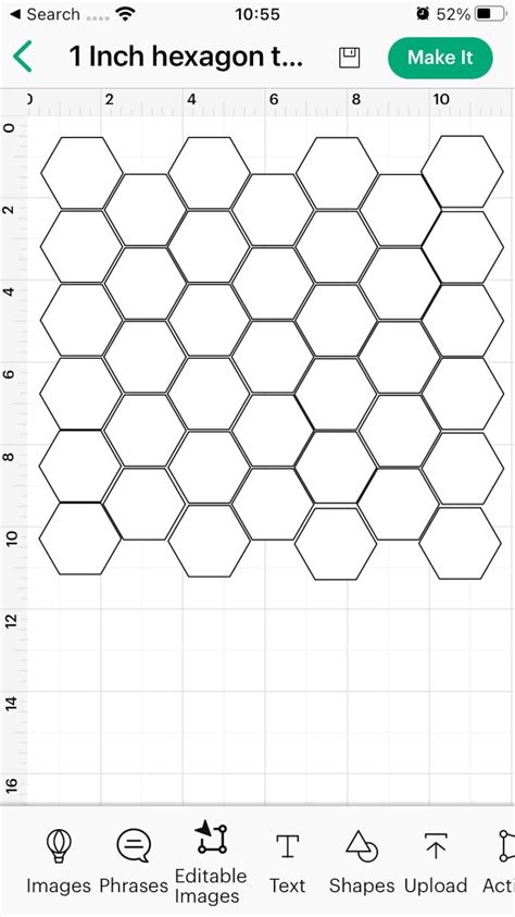 1 Hexie English Paper Piecing Cricut Svg Template 37 Hexagons Epp File Etsy