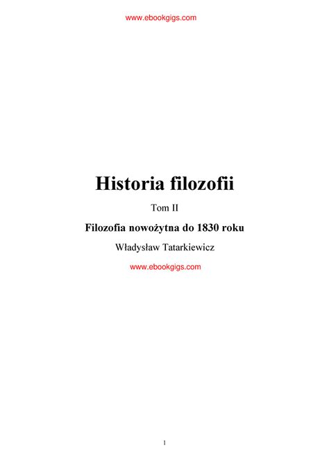 Historia Filozofii T Ii W Tatarkiewicz Historia Filozofii Tom Ii