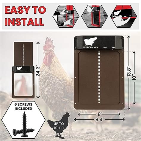 Run Chicken Ouvre Porte Automatique Pour Poulailler Avec Minuterie