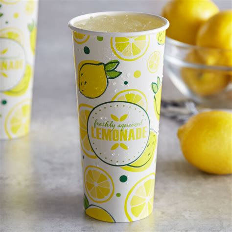 Carnival King 22 Oz Poly Paper Lemonade Cup 1000case