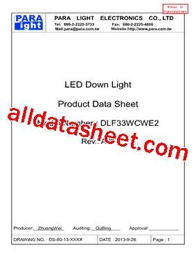 Dlf Wcwe Datasheet Pdf Para Light Electronics Co Ltd