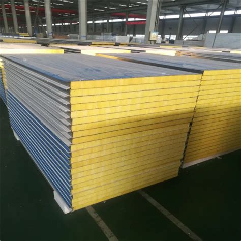 Construction Material Insulated Wall Roof Panels Rock Wool Sandwich