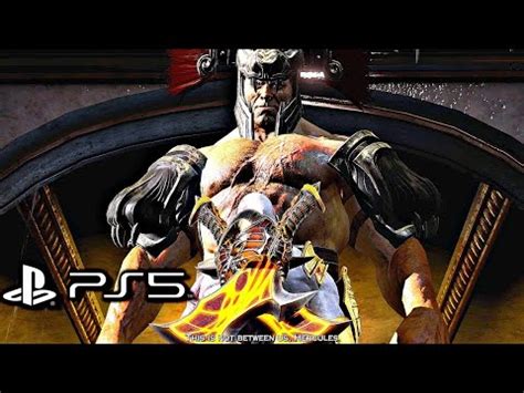 God Of War 3 Remastered PS5 Kratos Vs Hercules Boss Fight 4K