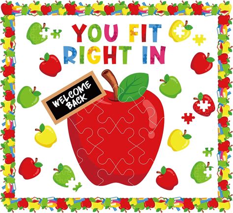 Amazon Pasimy Back To School Bulletin Board Decorations Set Apple