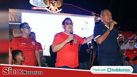 Nobar Piala Asia U 23 Di Grahadi Pj Gubernur Adhy Puji Pencapaian