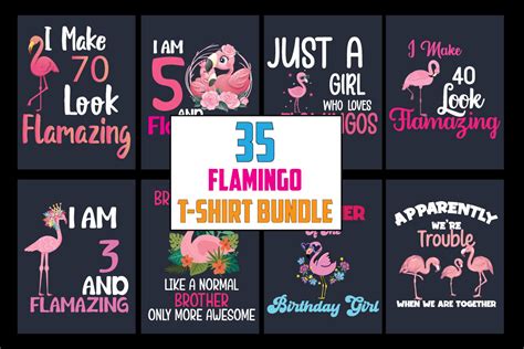 Flamingo T Shirts Design Bundle Bundle Creative Fabrica