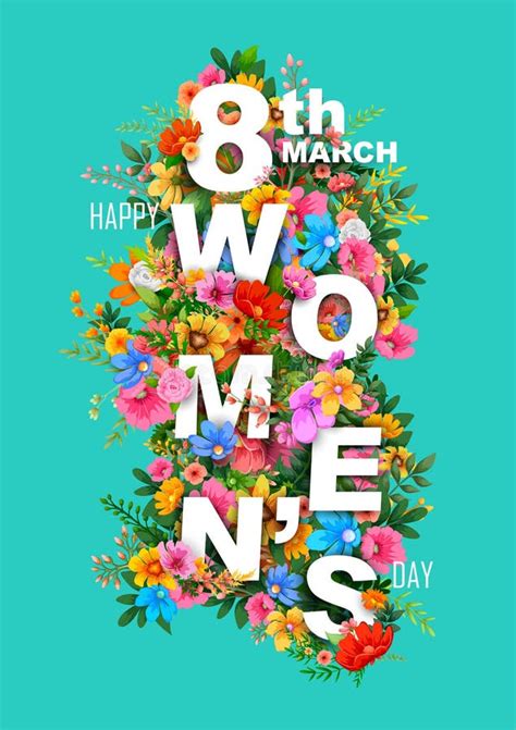 Happy Women S Day Greetings Background Stock Vector Illustration Of